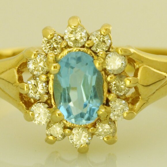 $2450 / NEW / GC Gemstone & Diamond 14K Yellow Gold Ring / Luxury - Picture 1 of 5
